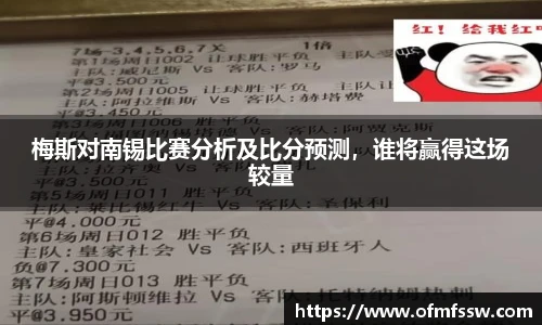 梅斯对南锡比赛分析及比分预测，谁将赢得这场较量